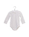 A White Long Sleeve Bodysuits from Cyrillus in size 6-12M for neutral. (Front View)
