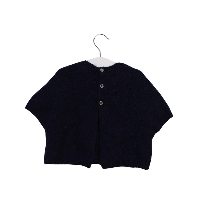 A Navy Short Sleeve Tops from Bout'Chou in size 6-12M for girl. (Back View)