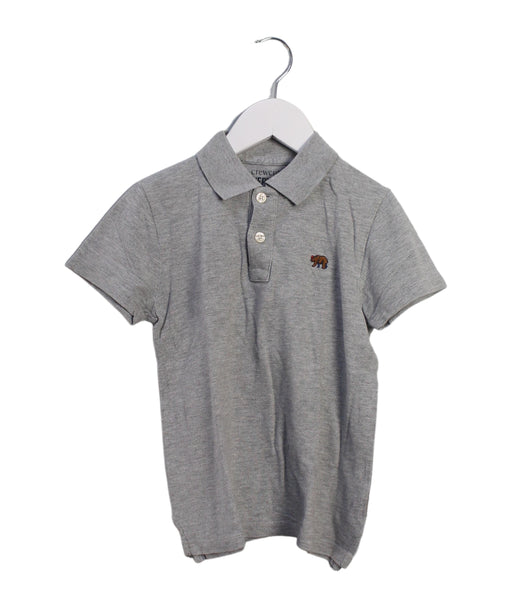 A Grey Short Sleeve Polos from Crewcuts in size 4T for boy. (Front View)
