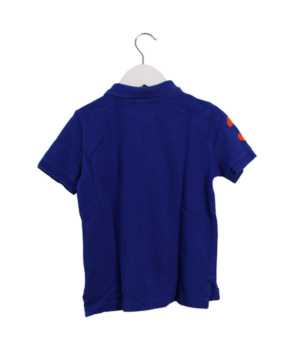 A Blue Short Sleeve Polos from Polo Ralph Lauren in size 4T for boy. (Back View)