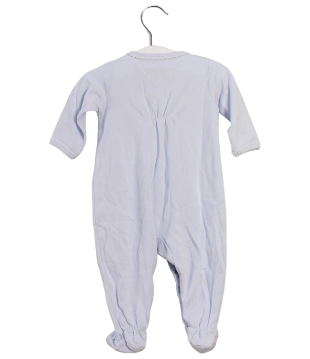 A Blue Long Sleeve Jumpsuits from Laranjinha in size 0-3M for boy. (Back View)