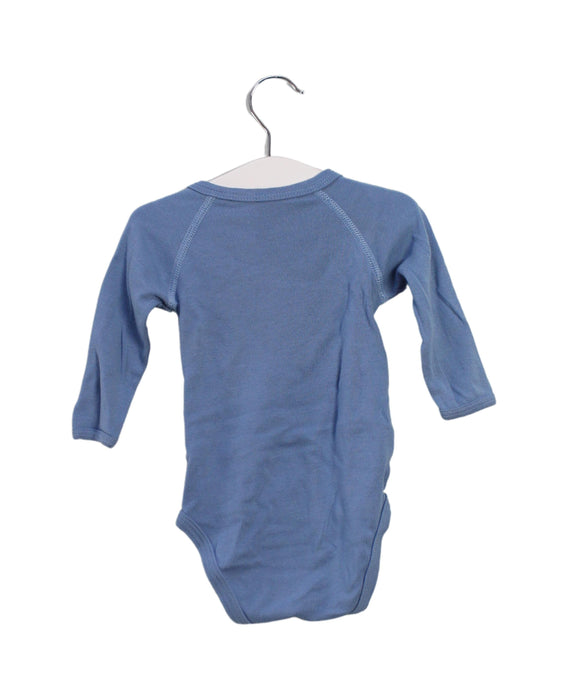 A Blue Long Sleeve Bodysuits from Petit Bateau in size 3-6M for neutral. (Back View)