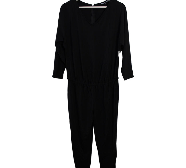 A Black Long Sleeve Jumpsuits from Slacks & Co in size S for maternity. (Front View)