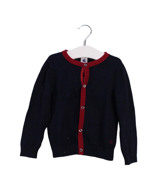 A Black Cardigans from Petit Bateau in size 3T for neutral. (Front View)