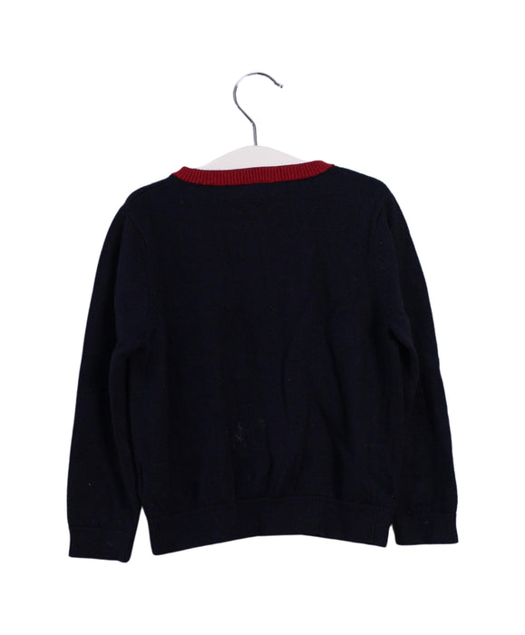 A Black Cardigans from Petit Bateau in size 3T for neutral. (Back View)
