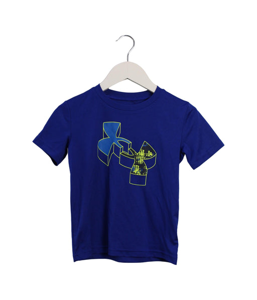 A Blue Short Sleeve T Shirts from Under Armour in size 4T for girl. (Front View)