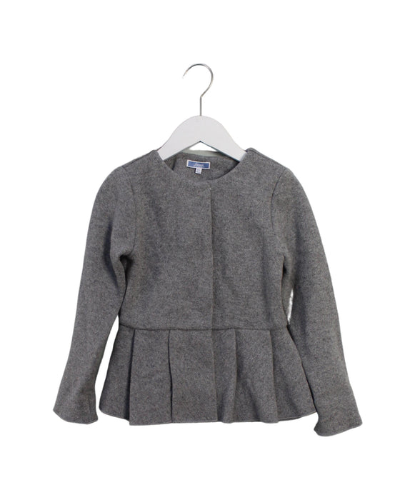 A Grey Lightweight Jackets from Jacadi in size 6T for girl. (Front View)