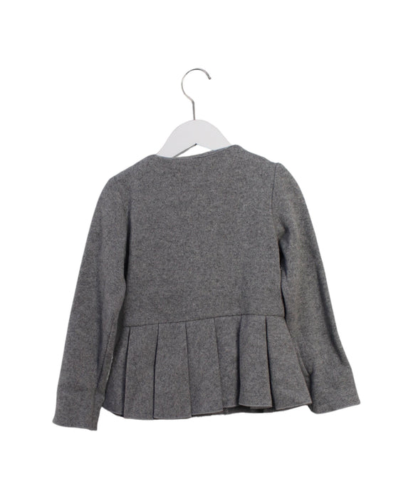 A Grey Lightweight Jackets from Jacadi in size 6T for girl. (Back View)