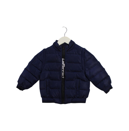 A Navy Puffer/Quilted Jackets from Ferrari in size 3T for girl. (Front View)