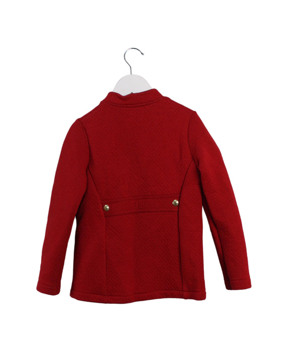 A Red Lightweight Jackets from Petit Bateau in size 5T for girl. (Back View)