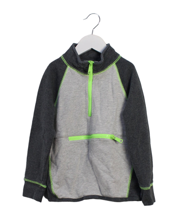 A Grey Zippered Sweatshirts from Crewcuts in size 4T for boy. (Front View)