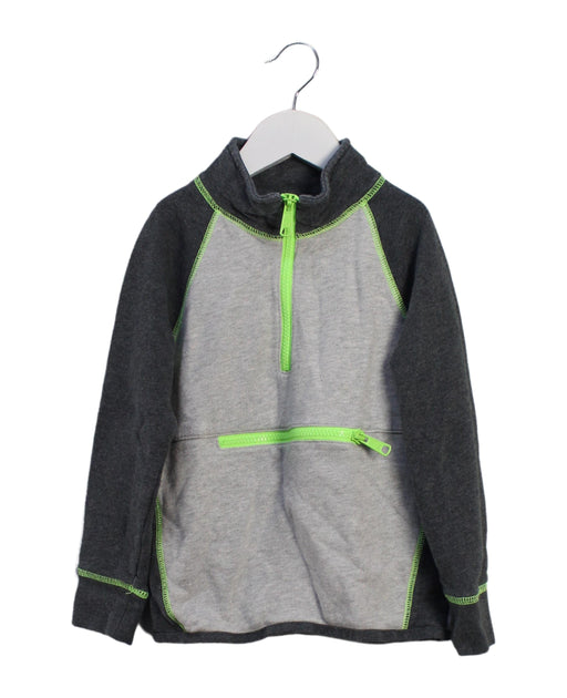 A Grey Zippered Sweatshirts from Crewcuts in size 4T for boy. (Front View)