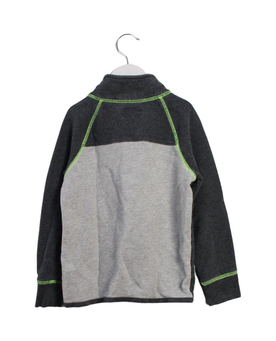 A Grey Zippered Sweatshirts from Crewcuts in size 4T for boy. (Back View)