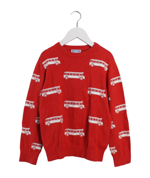 A Red Crewneck Sweatshirts from Jacadi in size 8Y for girl. (Front View)