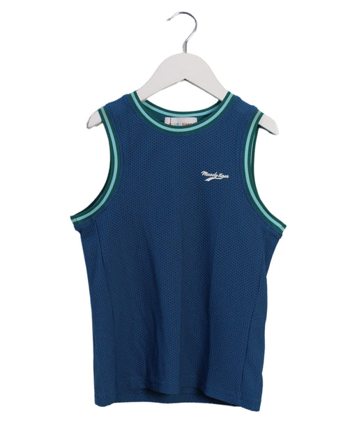 A Blue Sleeveless Tops from Moody Tiger in size 7Y for boy. (Front View)