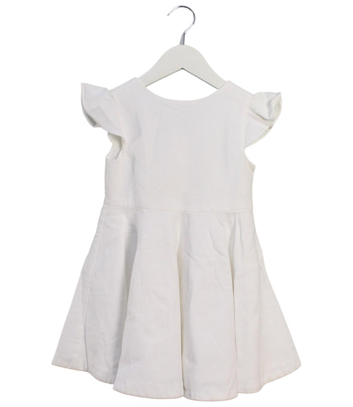 A White Short Sleeve Dresses from Jacadi in size 4T for girl. (Front View)
