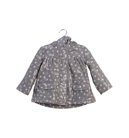 A Grey Lightweight Jackets from Bout'Chou in size 6-12M for girl. (Front View)