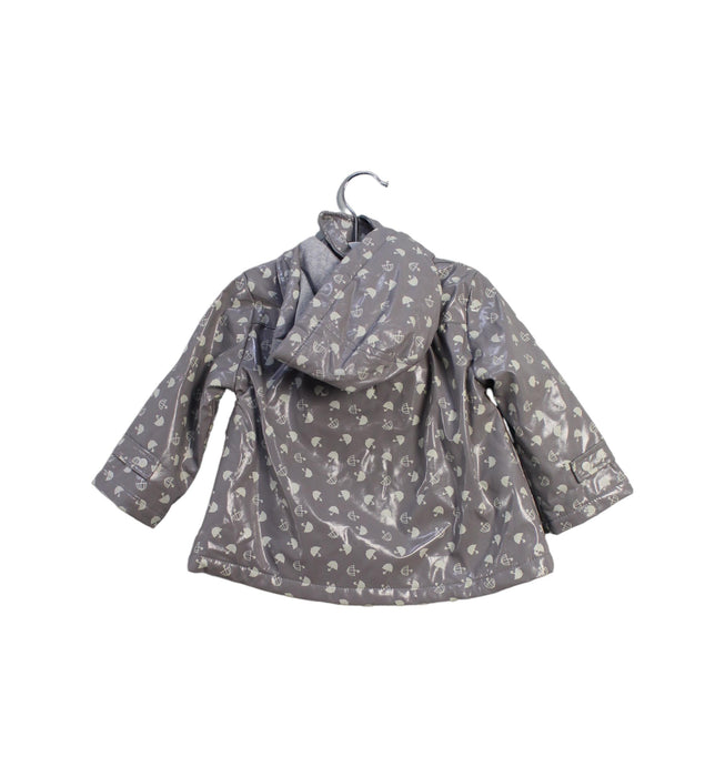 A Grey Lightweight Jackets from Bout'Chou in size 6-12M for girl. (Back View)