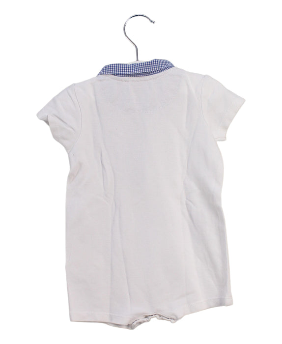 A White Rompers from Cyrillus in size 3-6M for boy. (Back View)