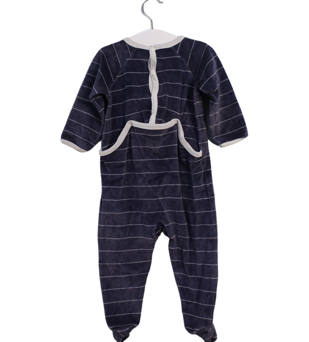 A Navy Onesies from Petit Bateau in size 6-12M for boy. (Back View)