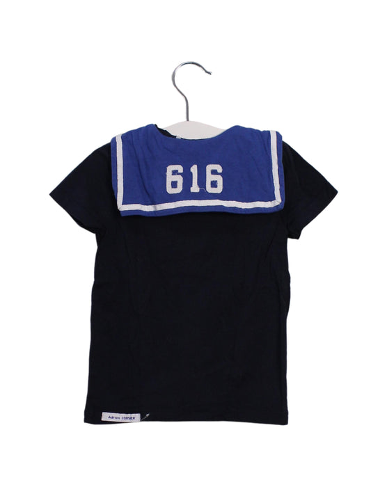 A Navy Short Sleeve Tops from IKKS in size 12-18M for boy. (Back View)