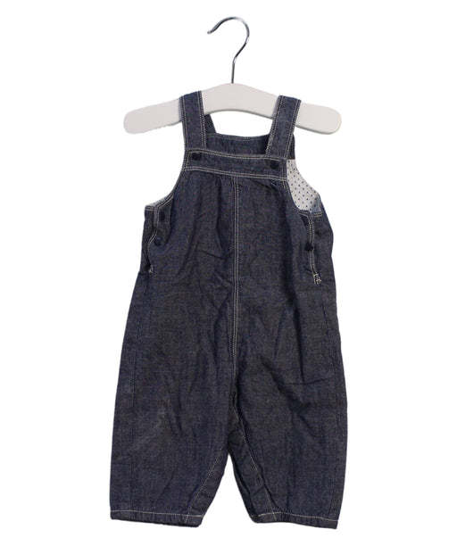 A Blue Overall Shorts from Bout'Chou in size 0-3M for boy. (Front View)