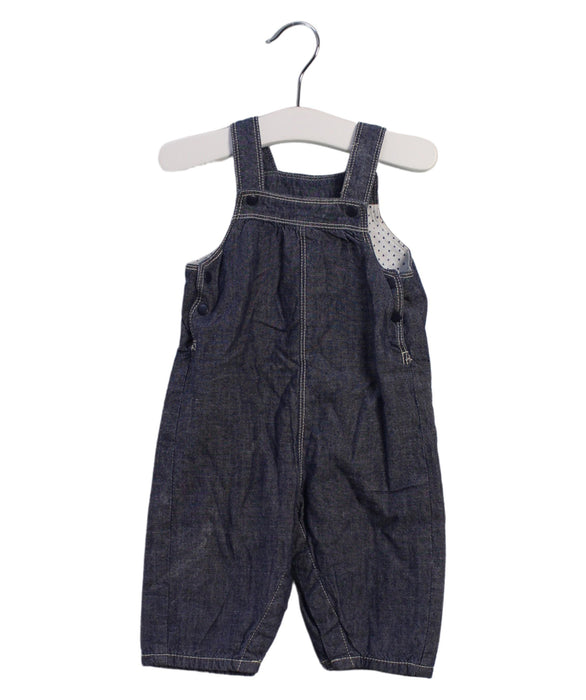 A Blue Overall Shorts from Bout'Chou in size 0-3M for boy. (Front View)