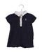 A Navy Short Sleeve Rompers from Cyrillus in size 6-12M for boy. (Front View)