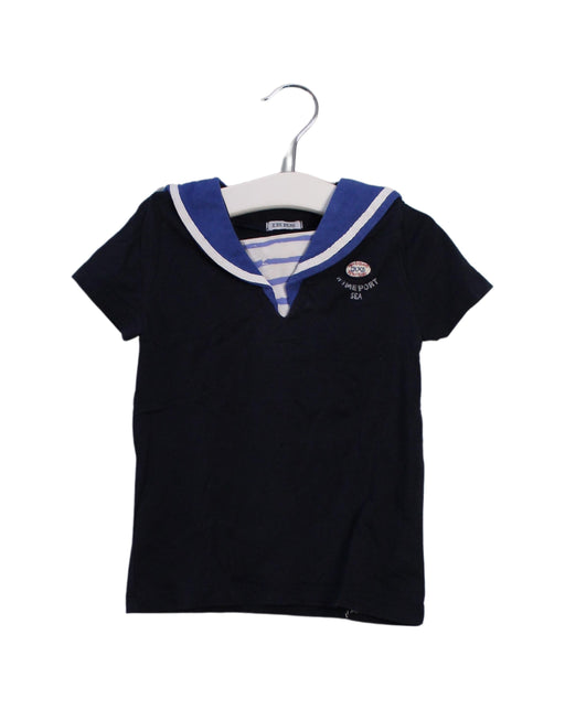A Navy Short Sleeve Tops from IKKS in size 12-18M for boy. (Front View)