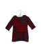A Navy Long Sleeve Dresses from Petit Bateau in size 6-12M for girl. (Front View)