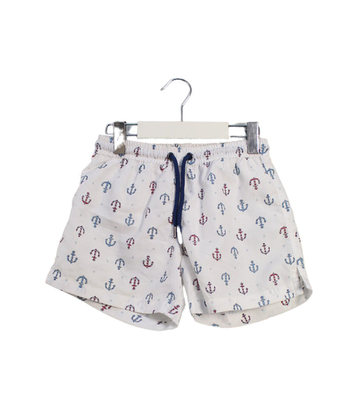 A White Swim Shorts from Sunuva in size 5T for girl. (Front View)