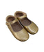 A Gold Flats from Hubble + Duke in size 5T for girl. (Front View)