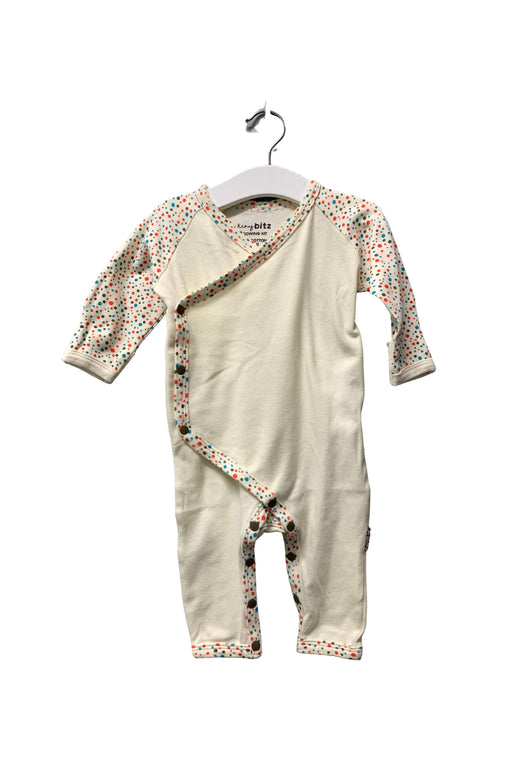 A Ivory Long Sleeve Jumpsuits from TinyBitz in size 6-12M for girl. (Front View)