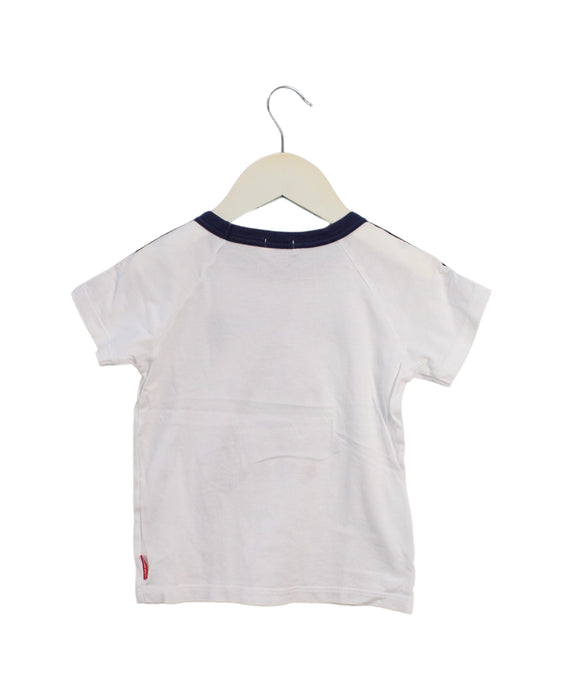 A White Short Sleeve T Shirts from Miki House in size 2T for boy. (Back View)