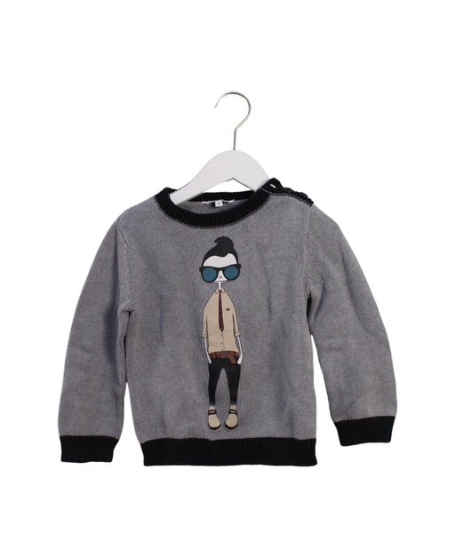 A Grey Knit Sweaters from Little Marc Jacobs in size 4T for boy. (Front View)