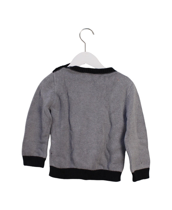 A Grey Knit Sweaters from Little Marc Jacobs in size 4T for boy. (Back View)