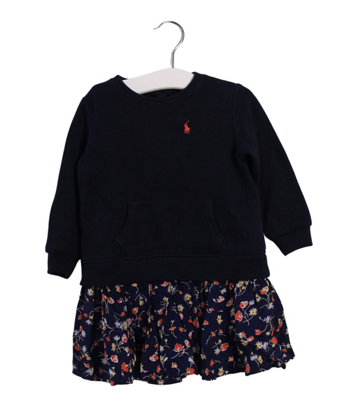 A Navy Sweater Dresses from Ralph Lauren in size 12-18M for girl. (Front View)