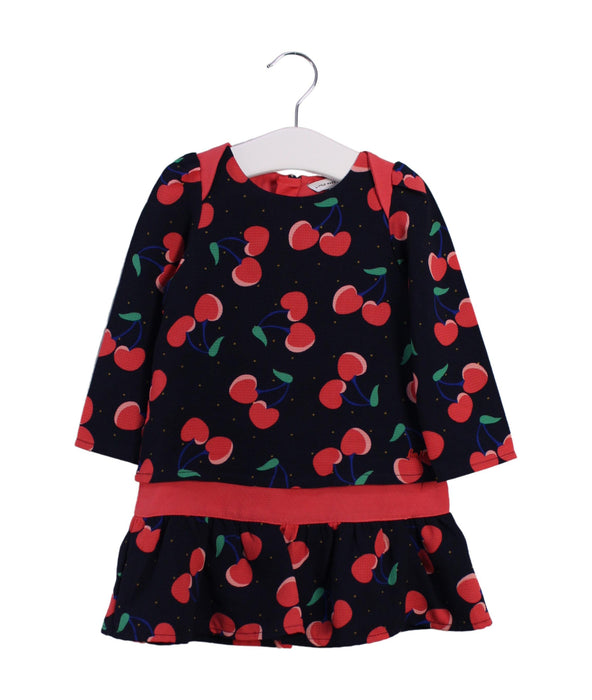 A Black Long Sleeve Dresses from Little Marc Jacobs in size 12-18M for girl. (Front View)