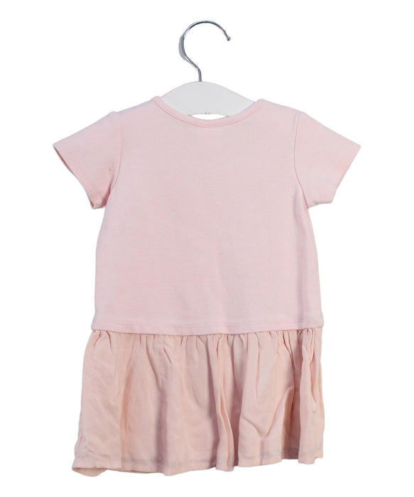 A Pink Short Sleeve Dresses from Seed in size 12-18M for girl. (Back View)