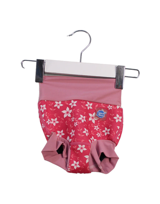 A Pink Swim Shorts from Splash About in size 3-6M for girl. (Front View)