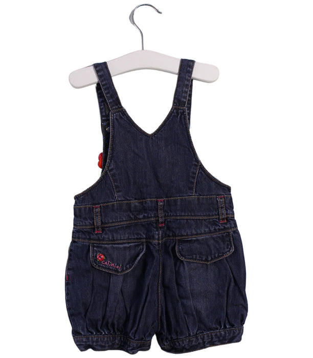 A Blue Overall Shorts from Catimini in size 12-18M for girl. (Back View)