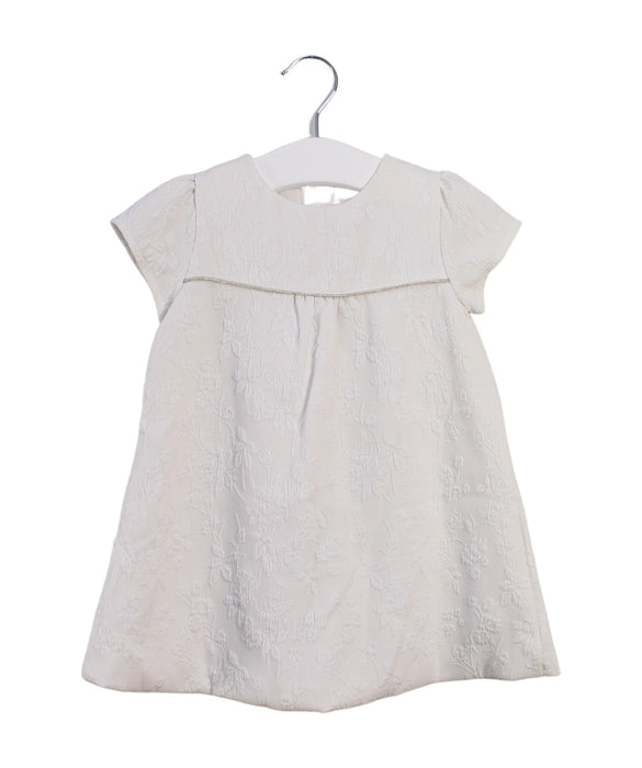 A White Short Sleeve Dresses from Mamas & Papas in size 6-12M for girl. (Front View)