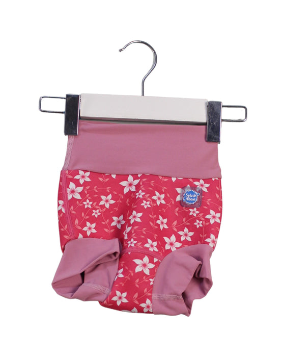 A Pink Swim Shorts from Splash About in size 6-12M for girl. (Front View)