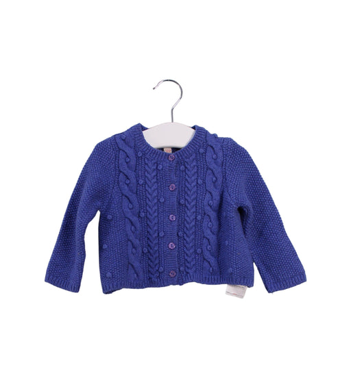 A Blue Cardigans from Du Pareil au même in size 6-12M for girl. (Front View)
