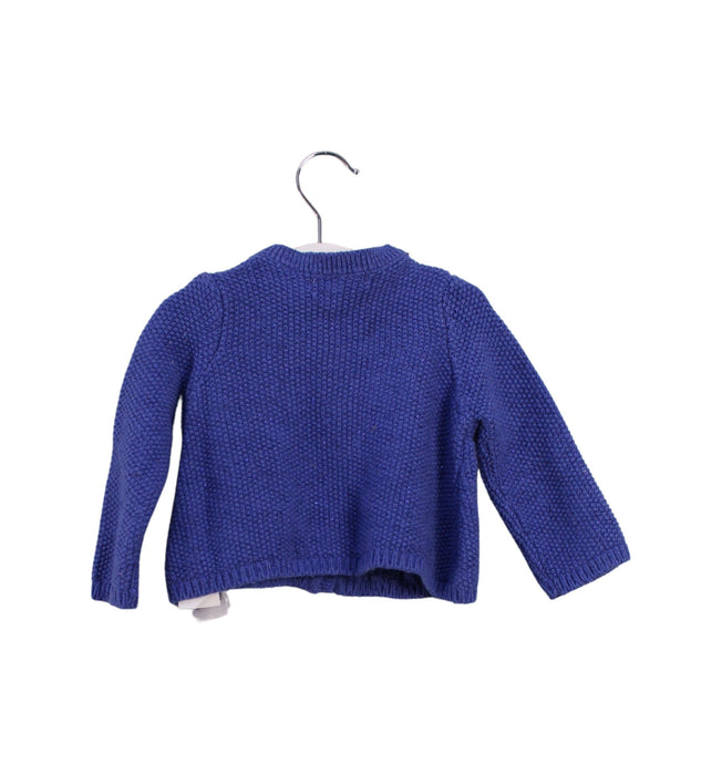 A Blue Cardigans from Du Pareil au même in size 6-12M for girl. (Back View)