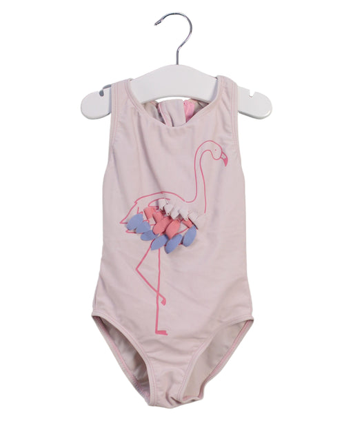 A Pink Swimsuits from Seed in size 3T for girl. (Front View)