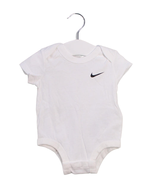 A White Short Sleeve Bodysuits from Nike in size 0-3M for neutral. (Front View)