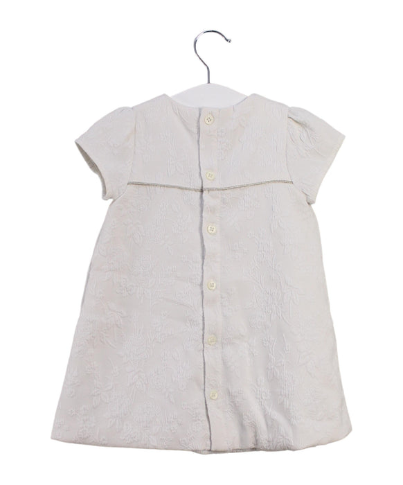 A White Short Sleeve Dresses from Mamas & Papas in size 6-12M for girl. (Back View)