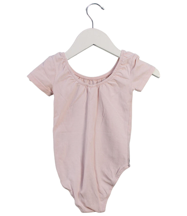 A Pink Short Sleeve Bodysuits from Seed in size 4T for girl. (Back View)