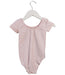 A Pink Short Sleeve Bodysuits from Seed in size 4T for girl. (Back View)